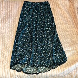 Zara Blue Midi Floral Skirt